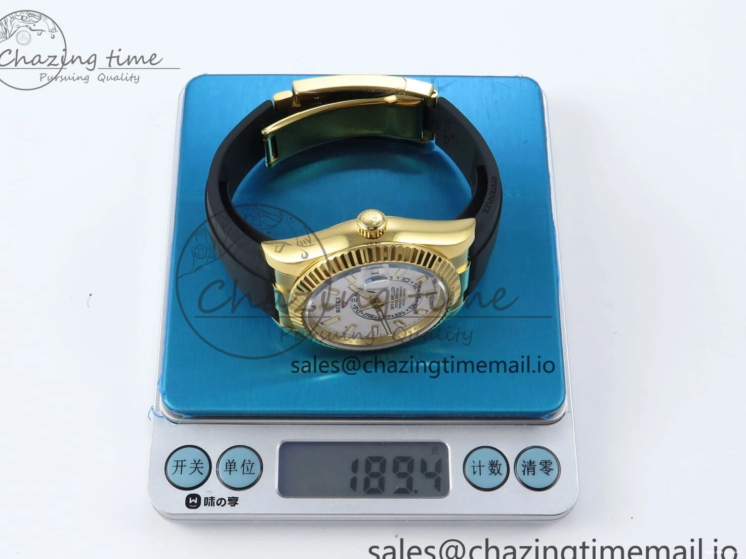 0701 Trendy Sky-Dweller 336238 YG ZF 1:1 Best Edition White Dial on Oysterflex Strap A23J (Gain Weight) 904